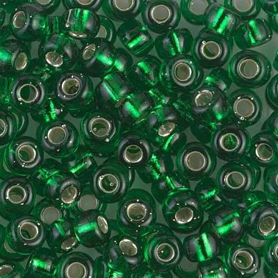 6-146S, Miyuki 20g Silver Lined Green