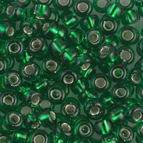 6-146S, Miyuki 20g Silver Lined Green