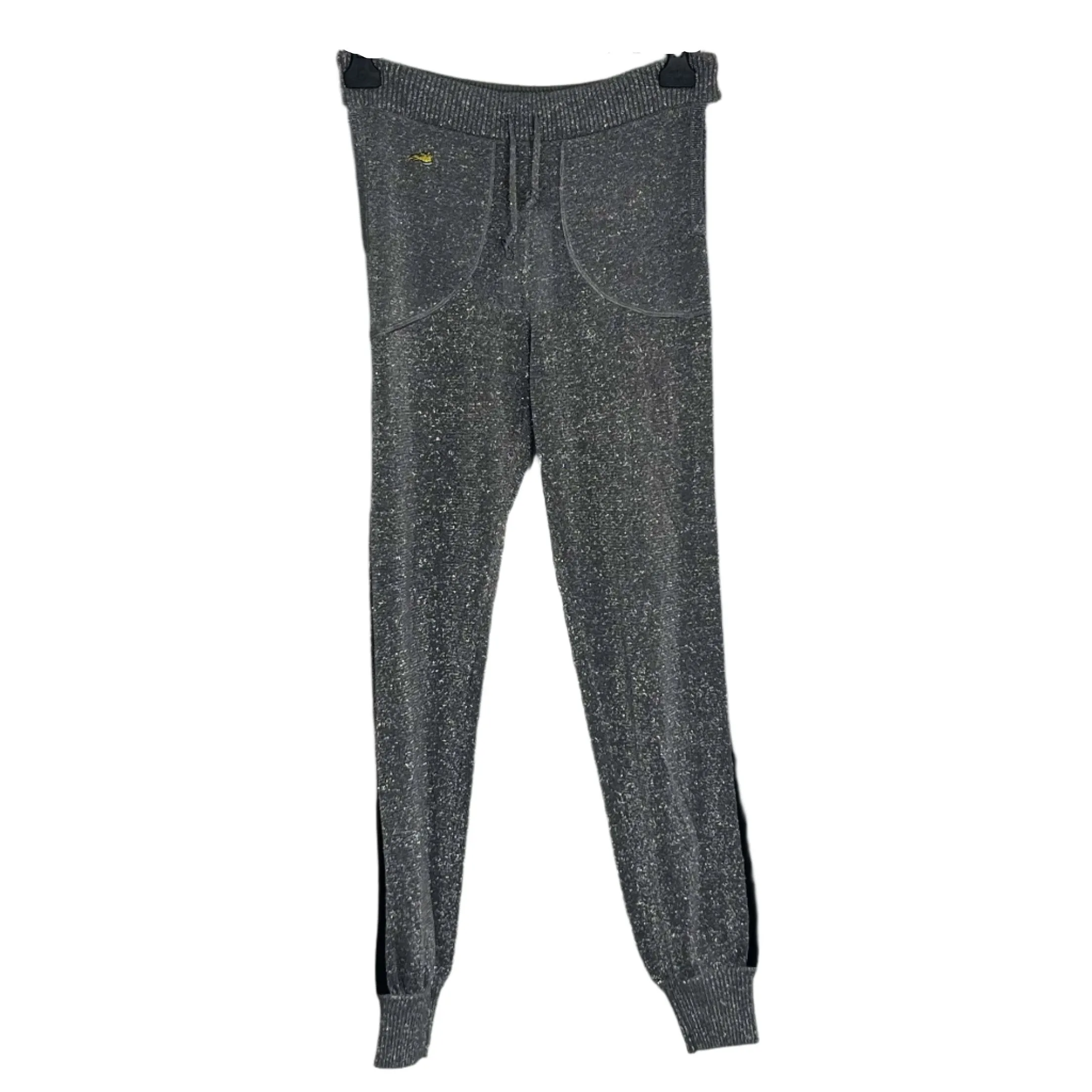 Bella Freud Silver Sparkle Knit Trousers XS