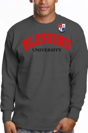 Blessing University Winter Craved Sleeve Shirt