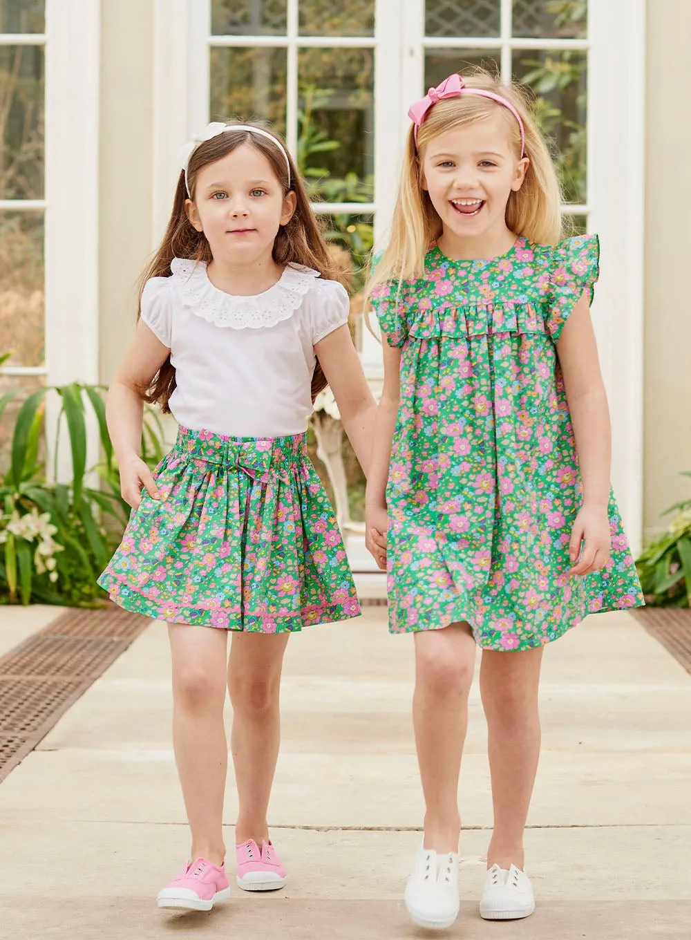 Bow Skirt in Green Betsy