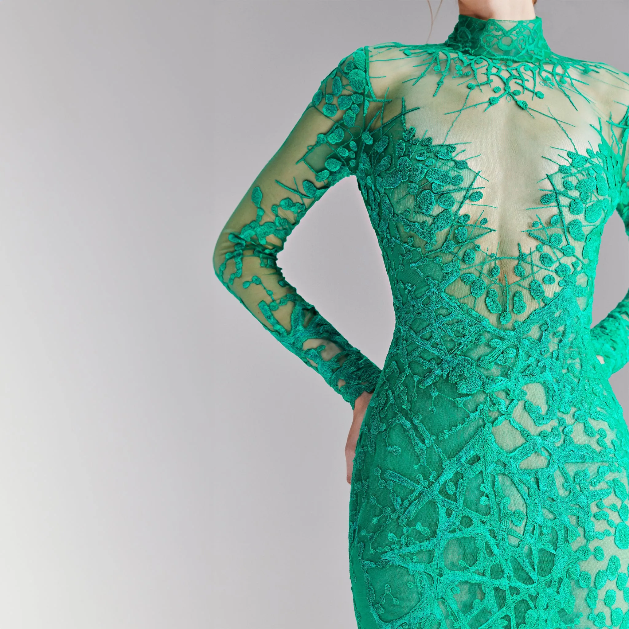 Bright Green Tulle Dress