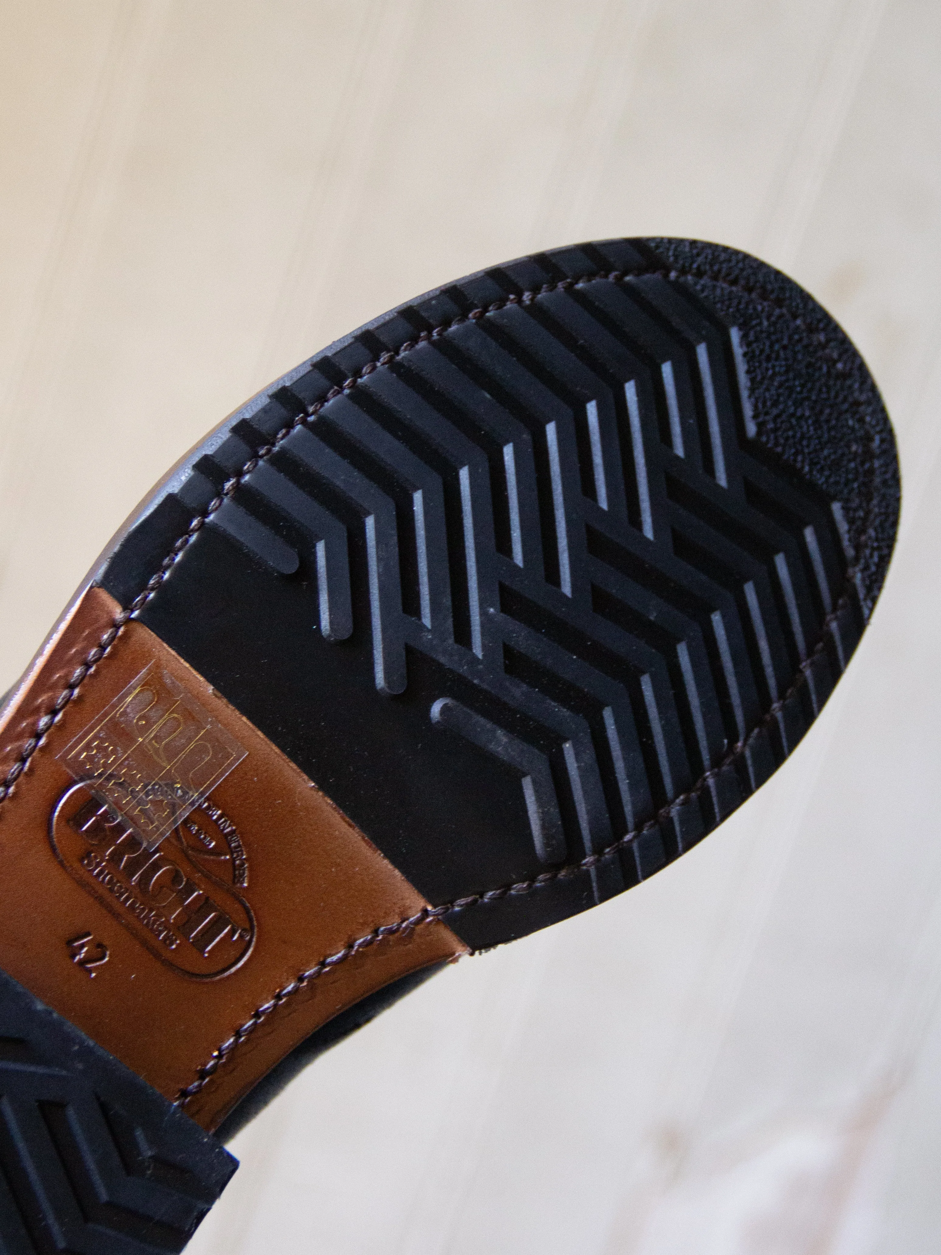 Bright Shoemakers, Tanker Boot, Black Rough-Out/ Black Leather