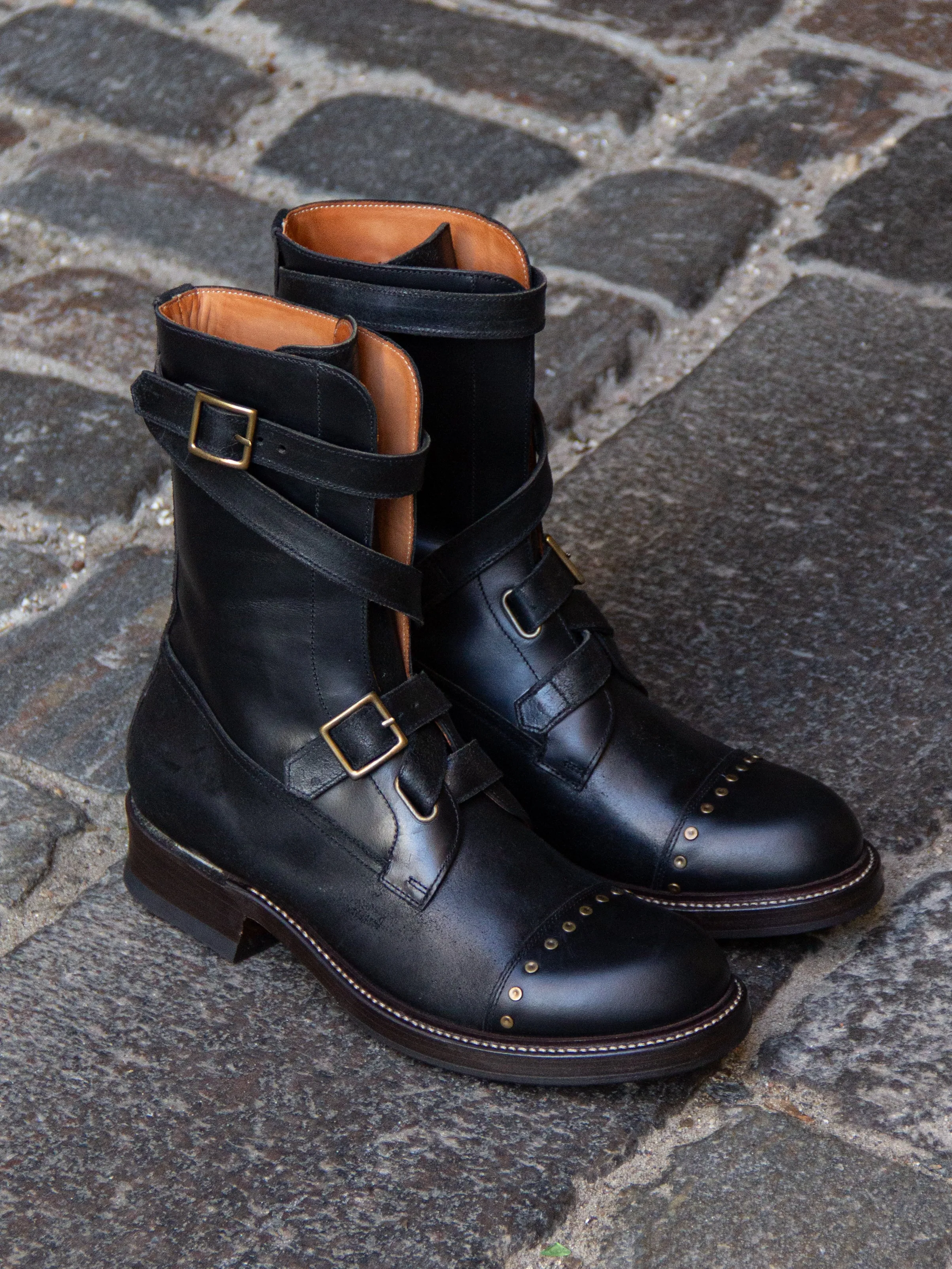 Bright Shoemakers, Tanker Boot, Black Rough-Out/ Black Leather