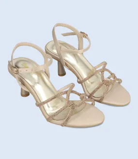 BW10071-GOLDEN-Women Sandal Heel