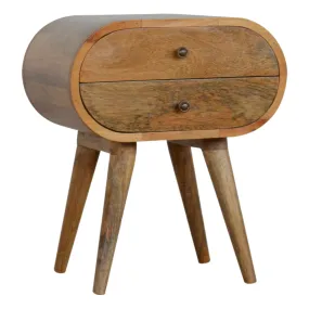 Carbrooke Solid Wood 2 Drawers Bedside Table