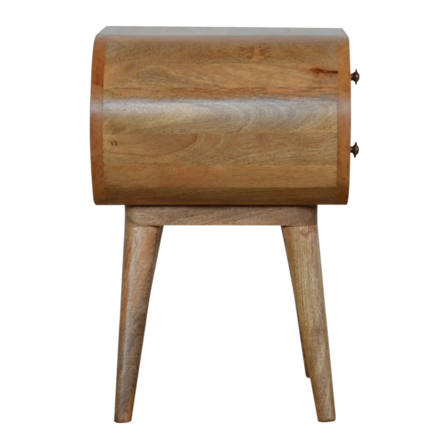 Carbrooke Solid Wood 2 Drawers Bedside Table