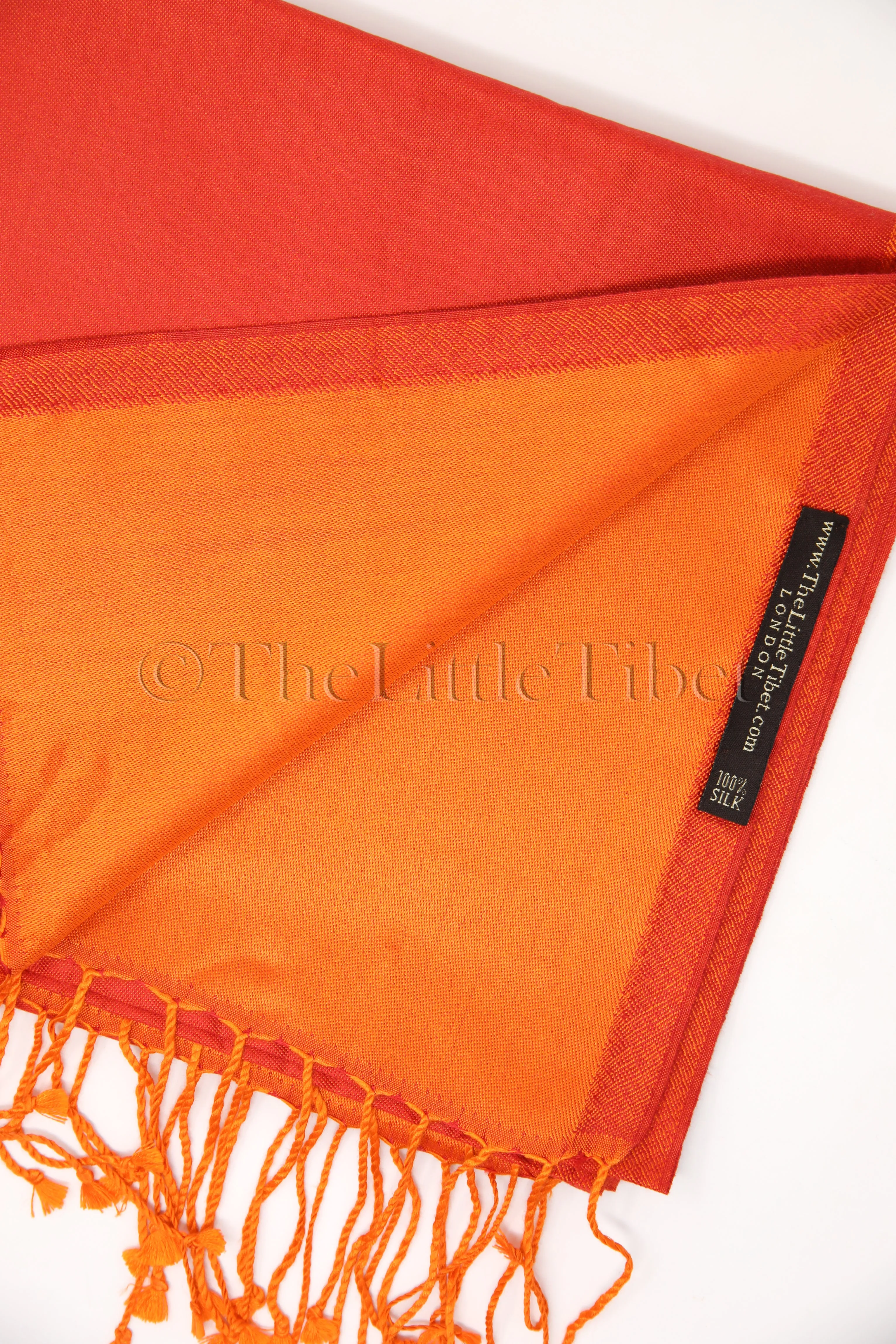 Cathy Orange Silk Scarf - TTM280