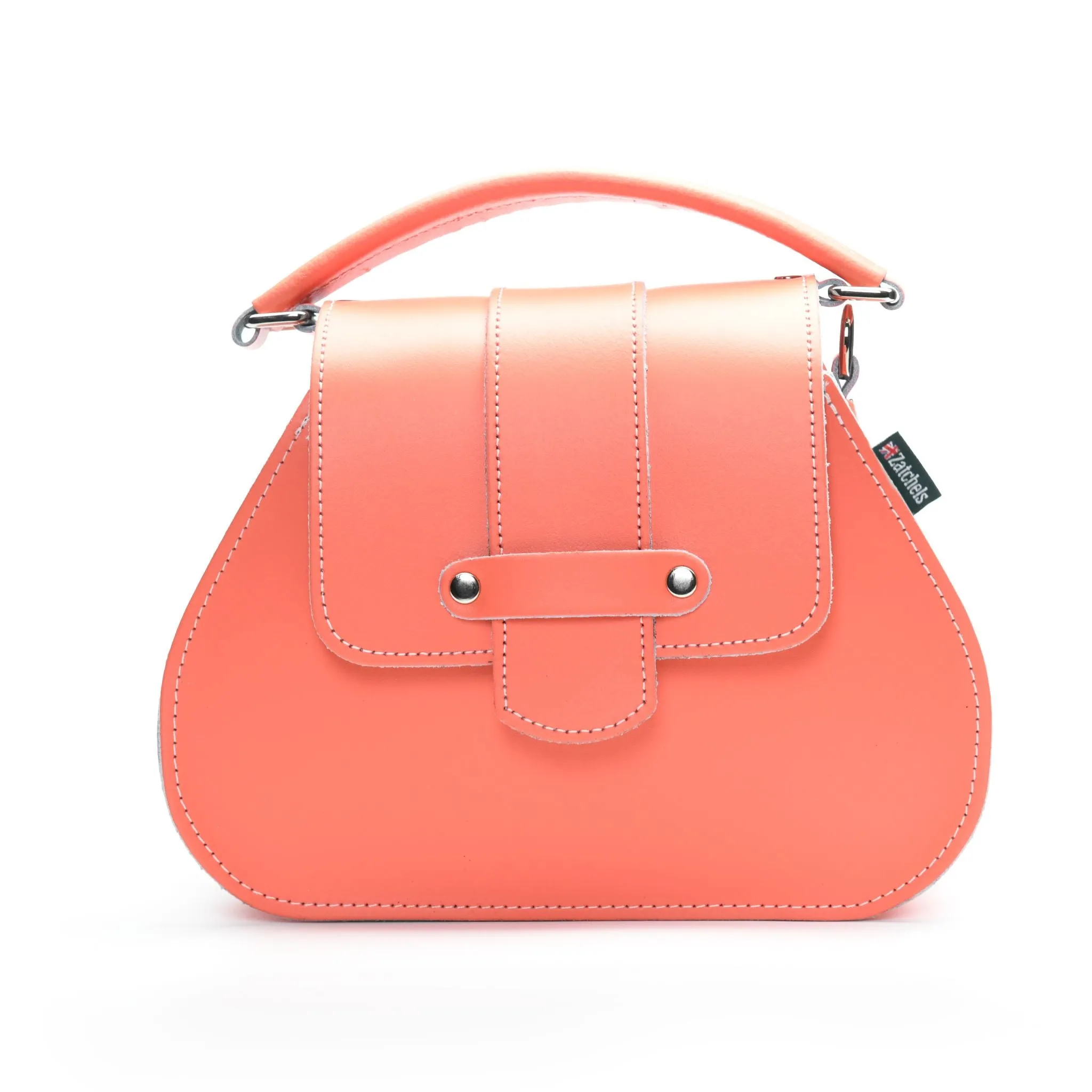 Celeste Handmade Leather Bag - Coral