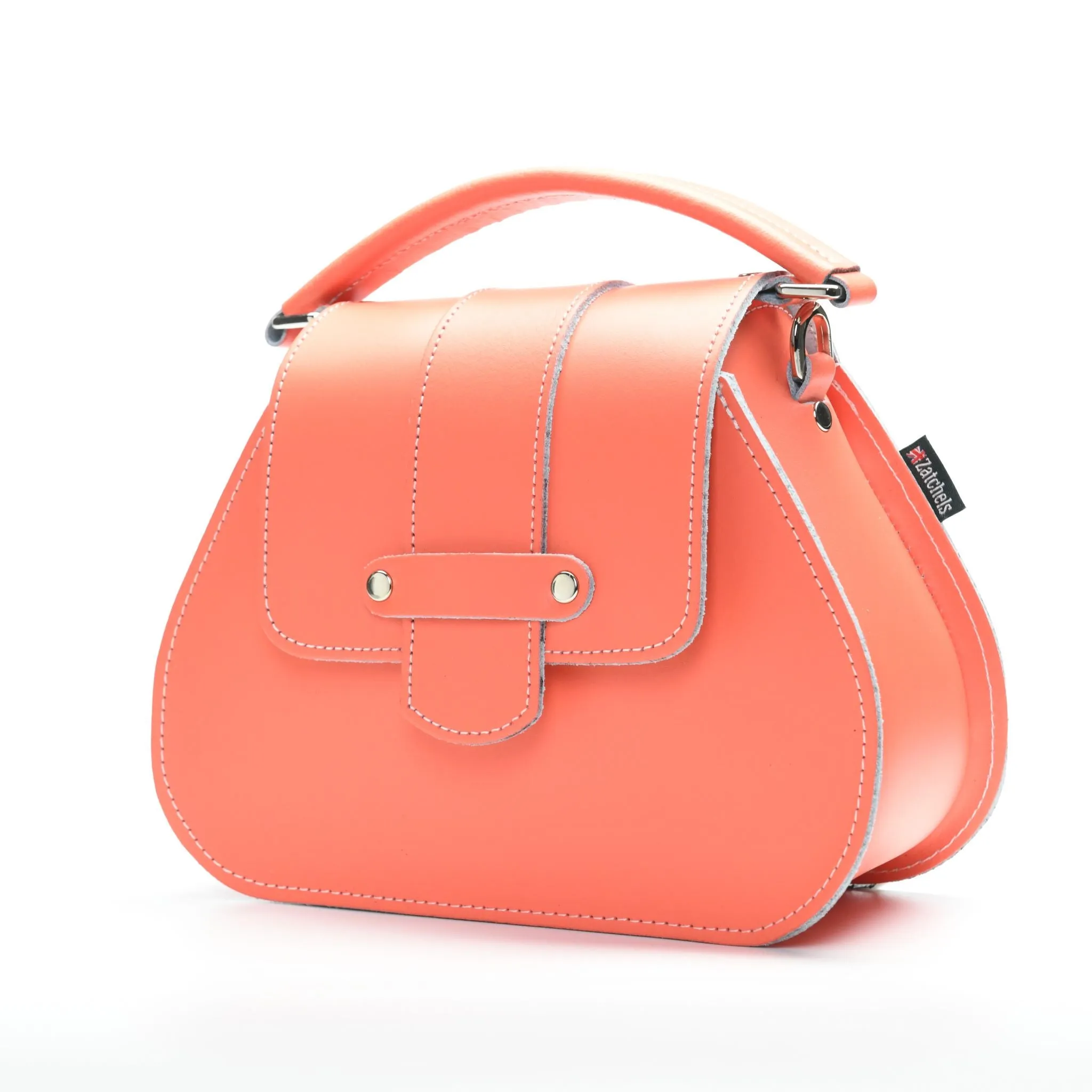 Celeste Handmade Leather Bag - Coral