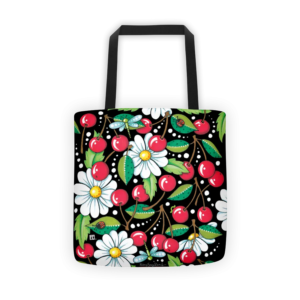Cherry Daisy Tote Bag