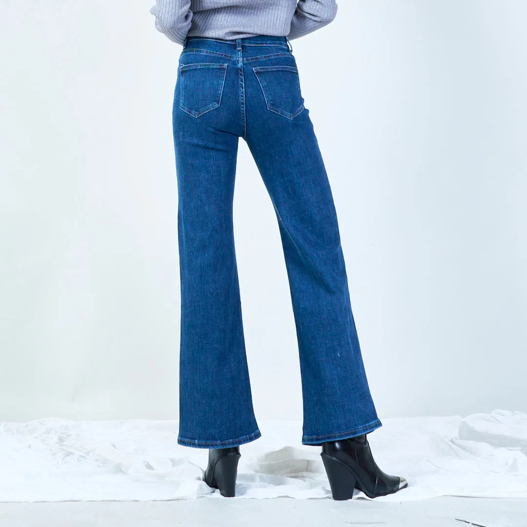 Classic wide-leg denim jeans wholesale