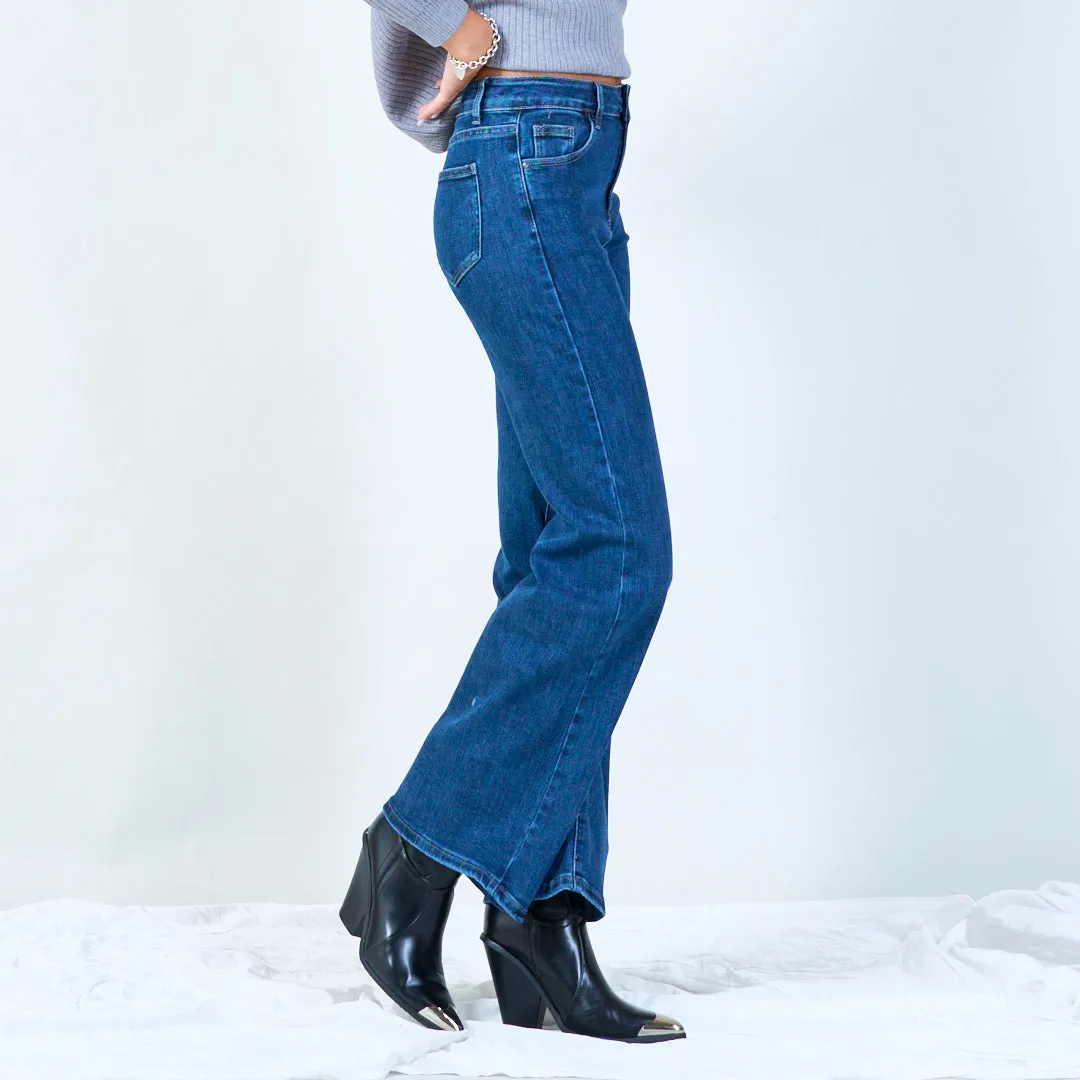 Classic wide-leg denim jeans wholesale