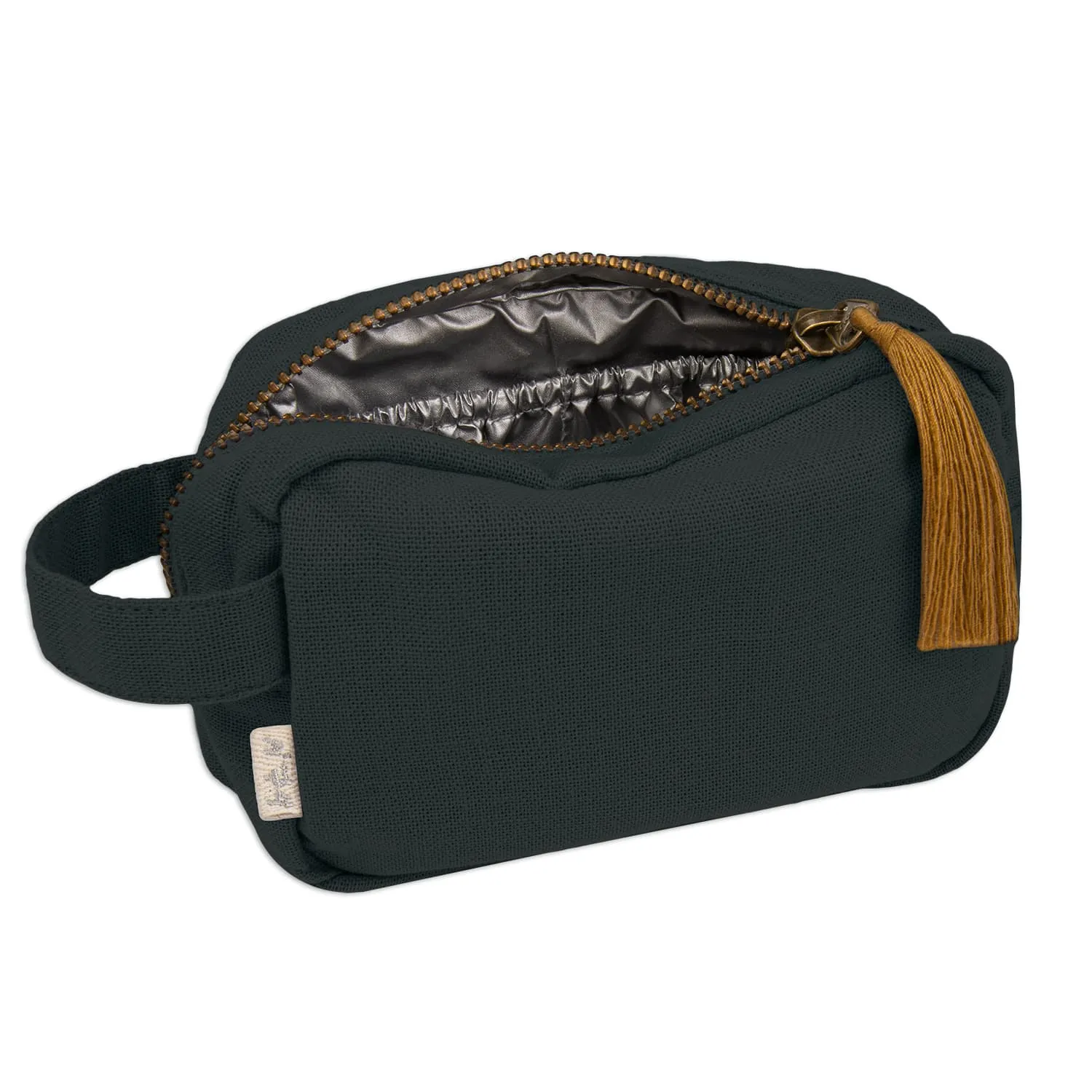 Companion Zip Pouch - TC Thai Cotton - S021 Dark Green Grey