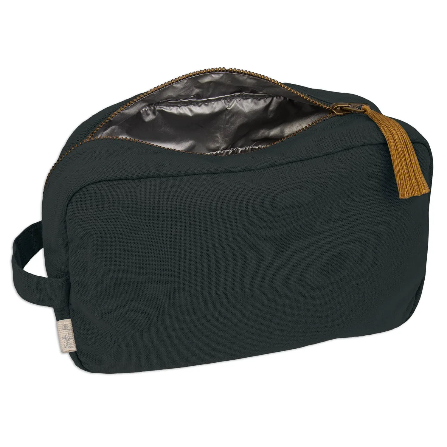 Companion Zip Pouch - TC Thai Cotton - S021 Dark Green Grey