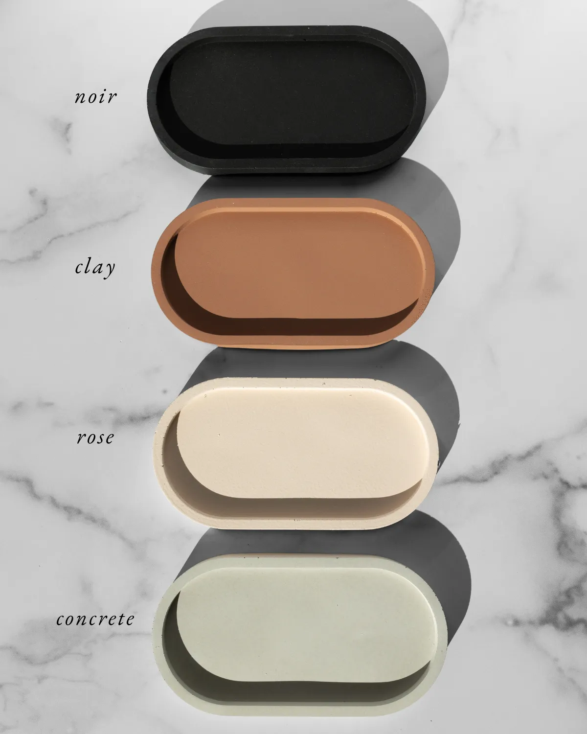 Concrete Oval Tray