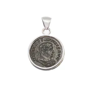 EMPEROR CONSTANTINE THE GREAT Genuine Ancient Roman Bronze Coin 4th cent. AD Pendant
