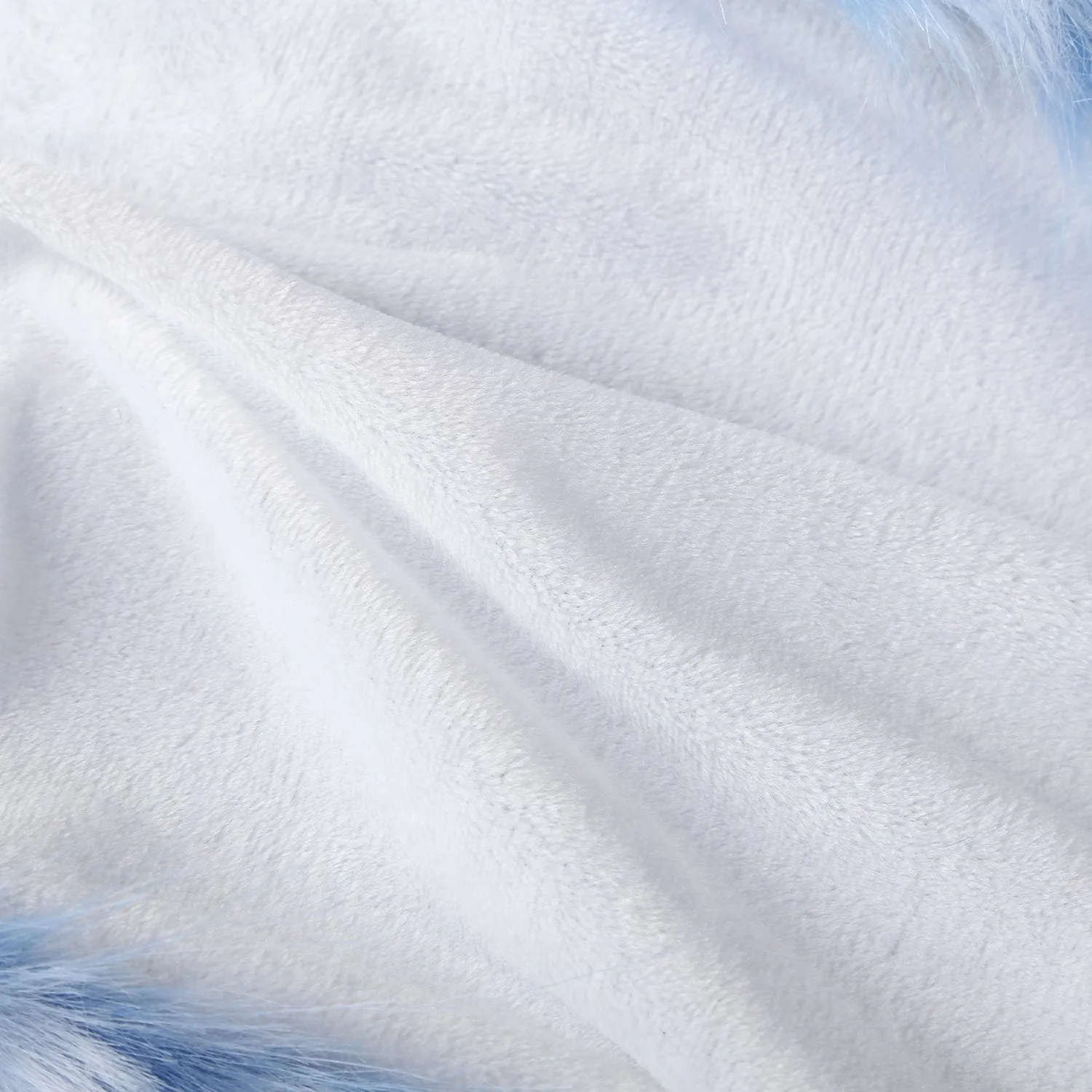 Faux Fur Neck Warmer Blue and White Color WARM004
