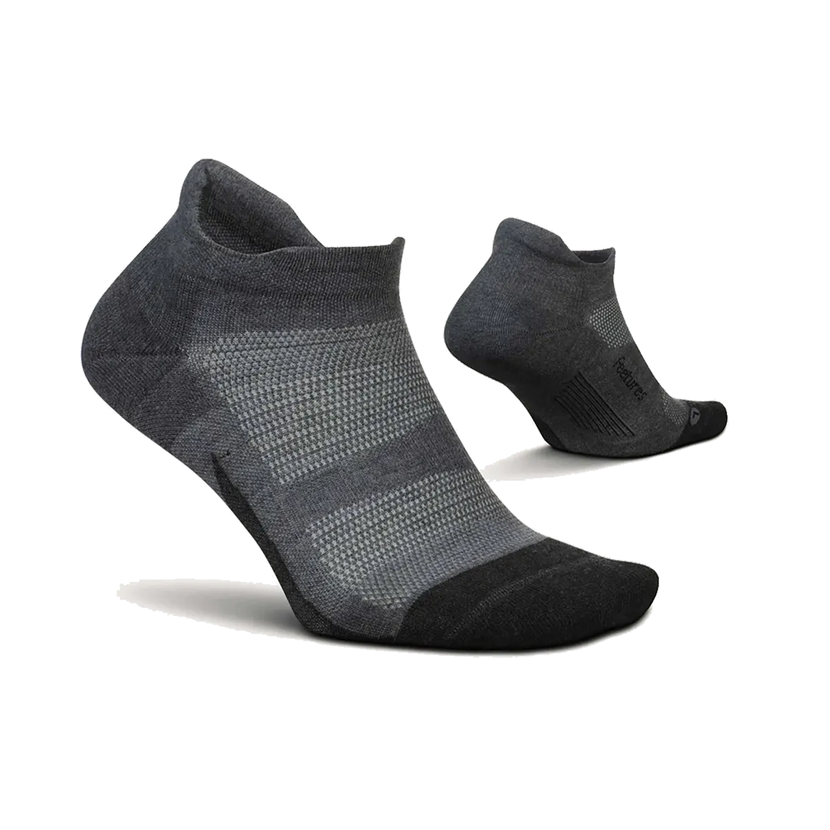 Feetures Elite Max Cushion No Show Tab - Grey