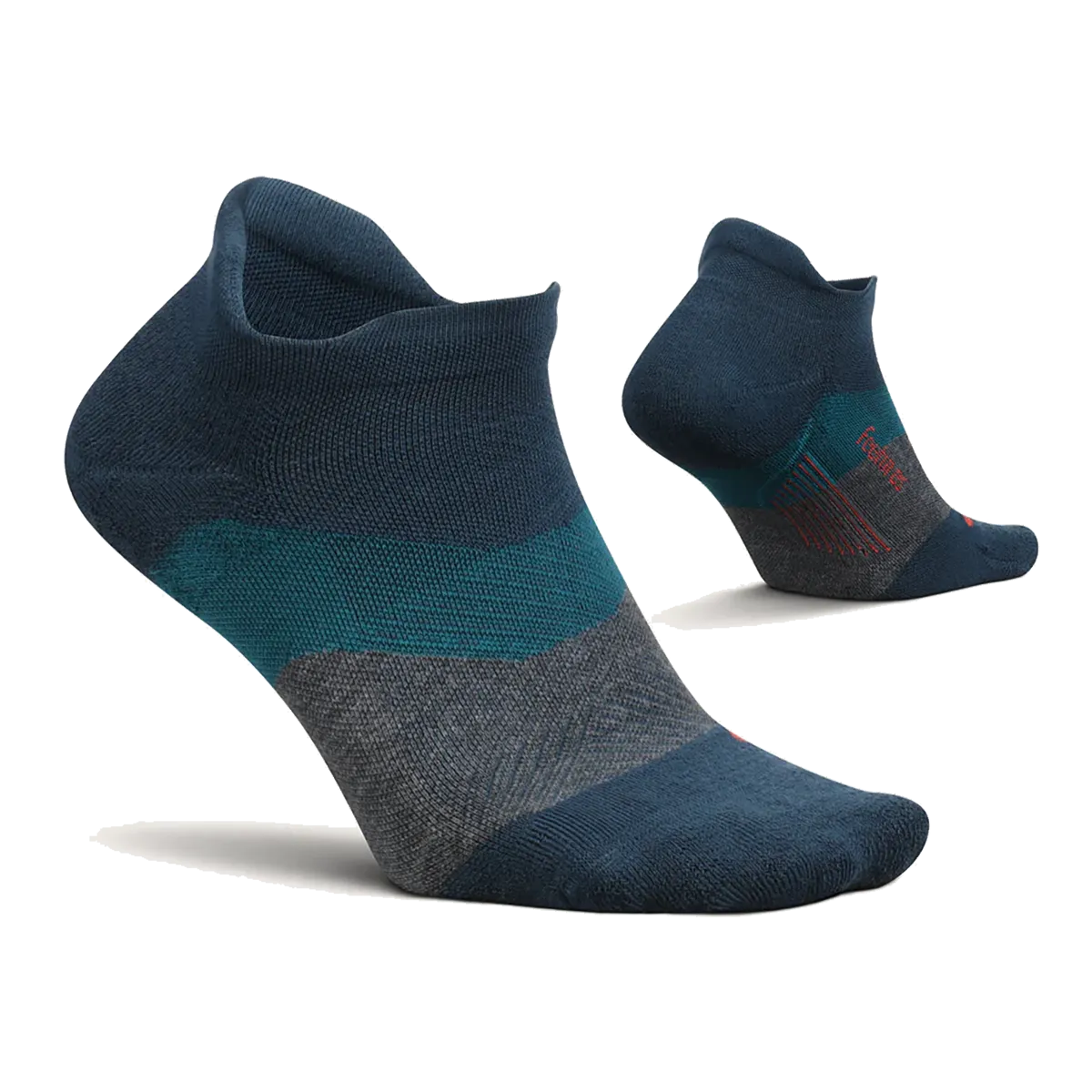 Feetures Elite Max Cushion No Show Tab - Trek Teal