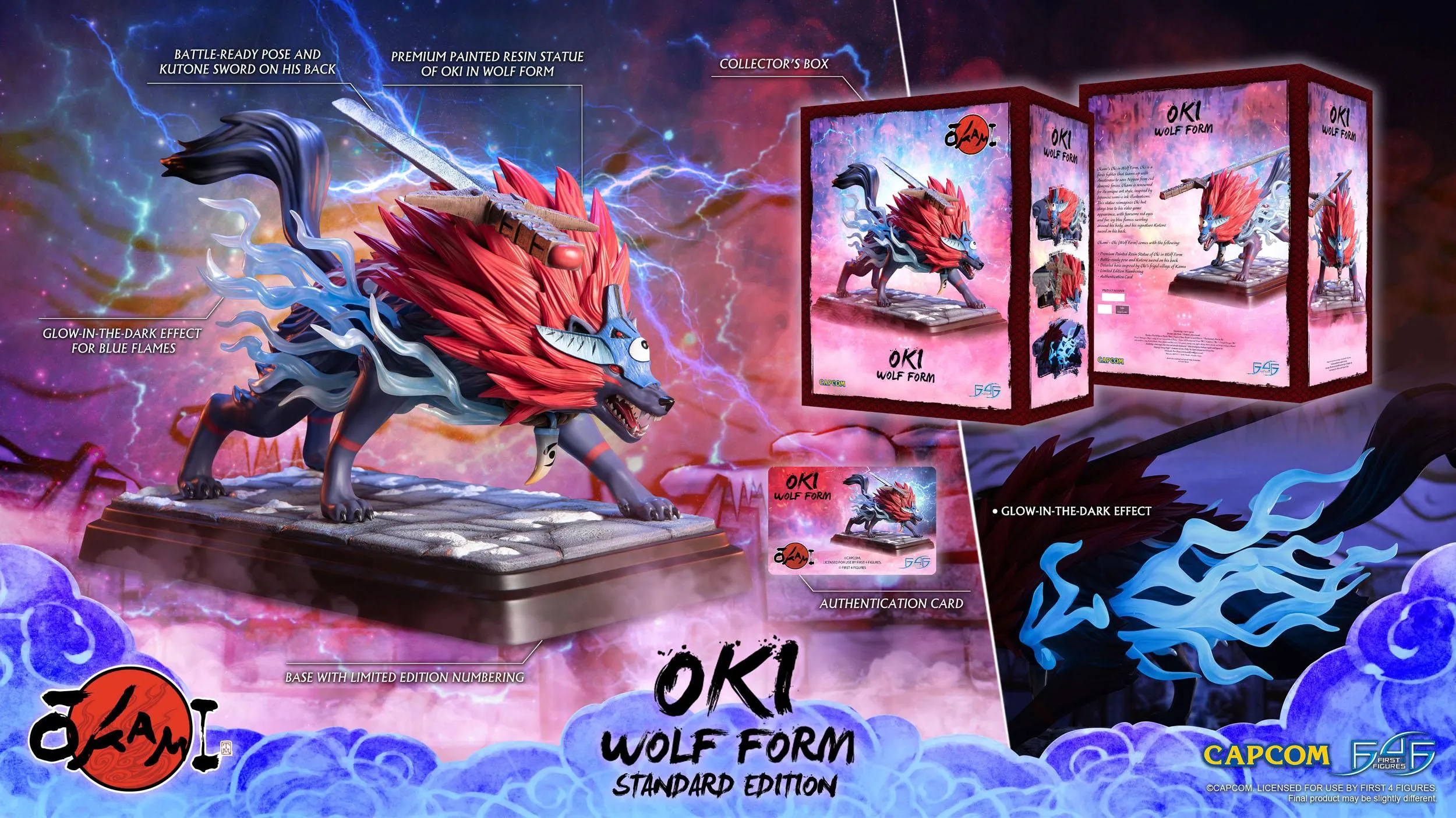 First 4 Figures Okami Oki (Wolf Form) Statue