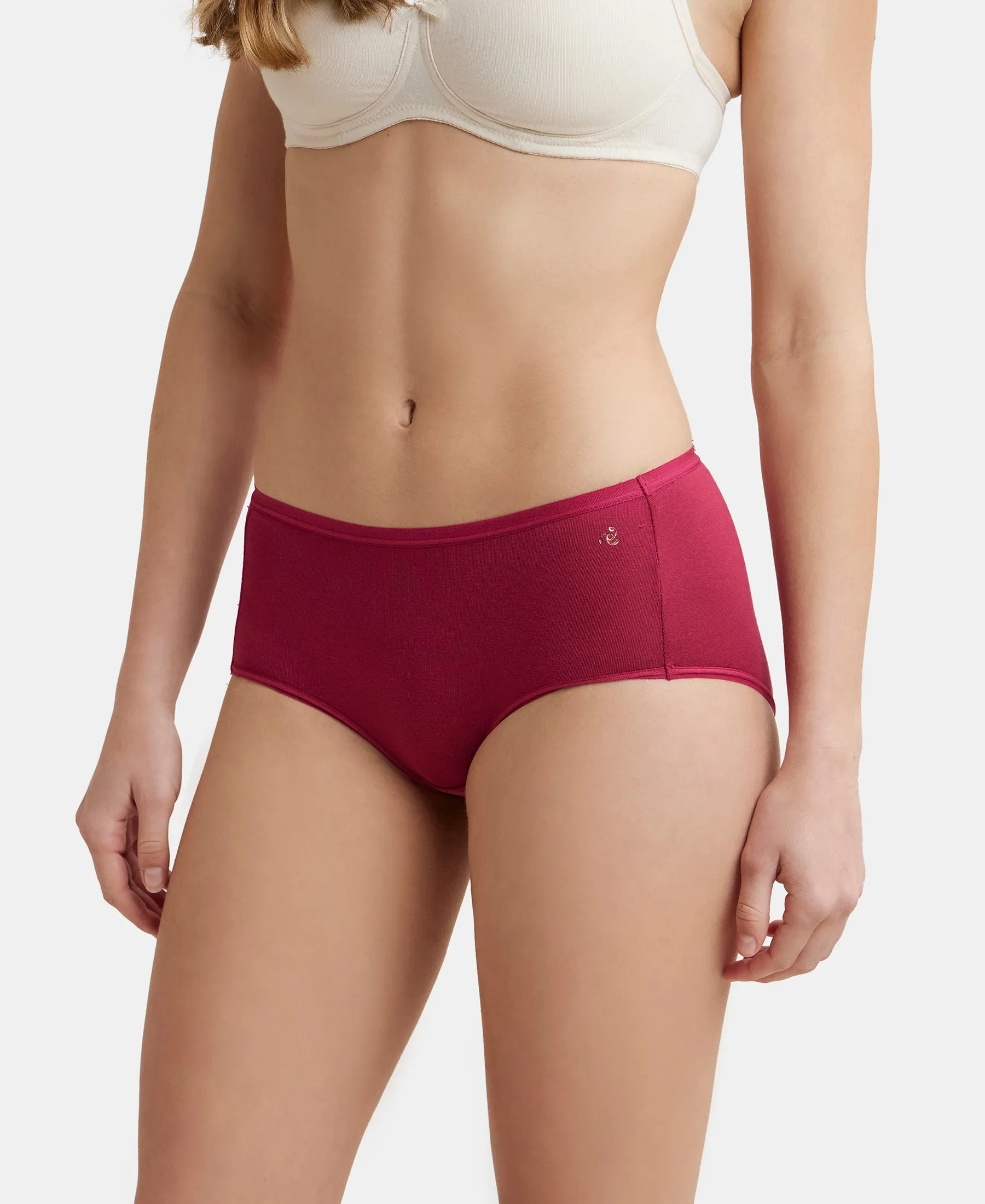 Full Coverage Micro Modal Elastane Stretch Full Brief With Exposed Waistband and StayFresh Treatment  - Anemone