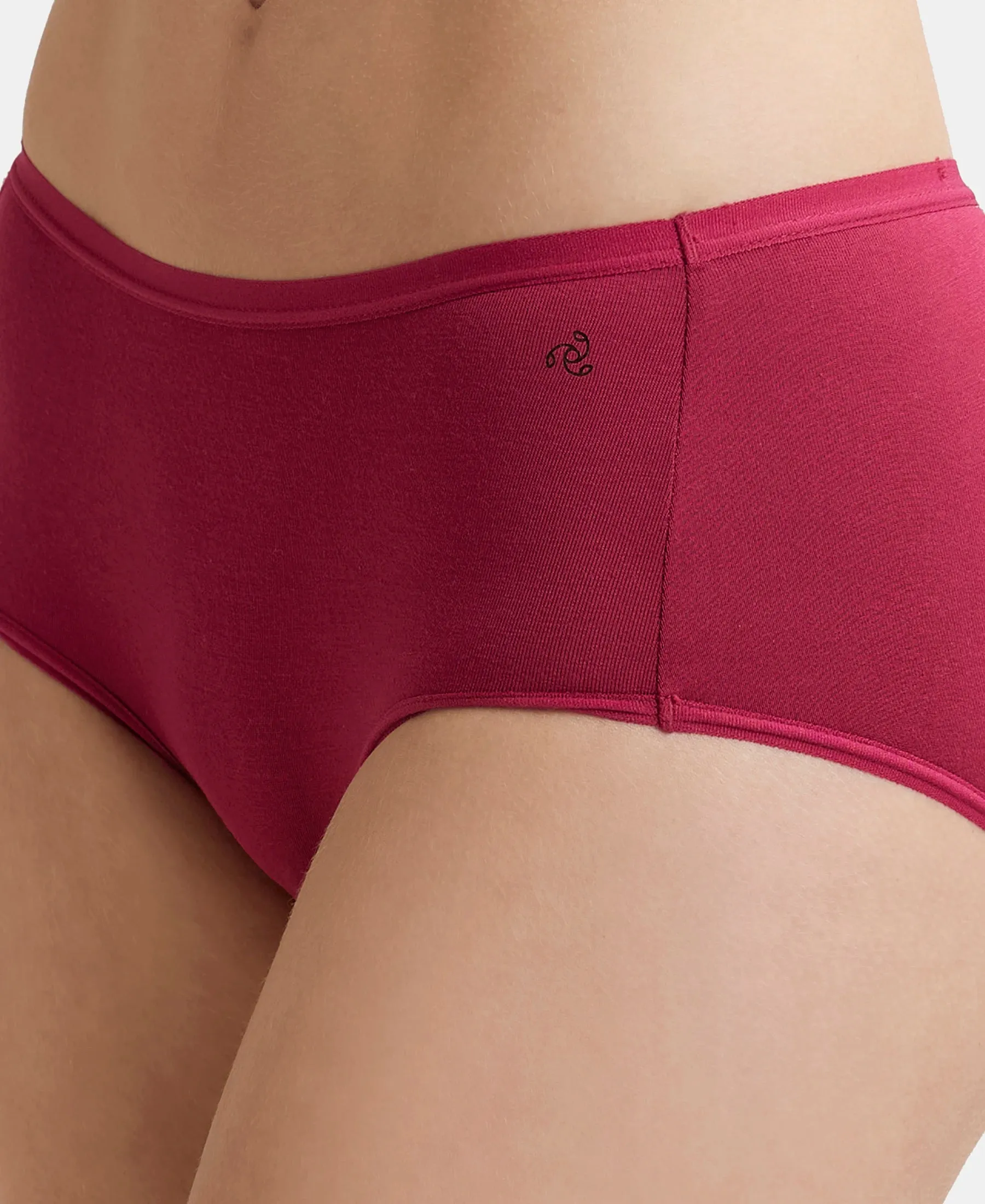 Full Coverage Micro Modal Elastane Stretch Full Brief With Exposed Waistband and StayFresh Treatment  - Anemone