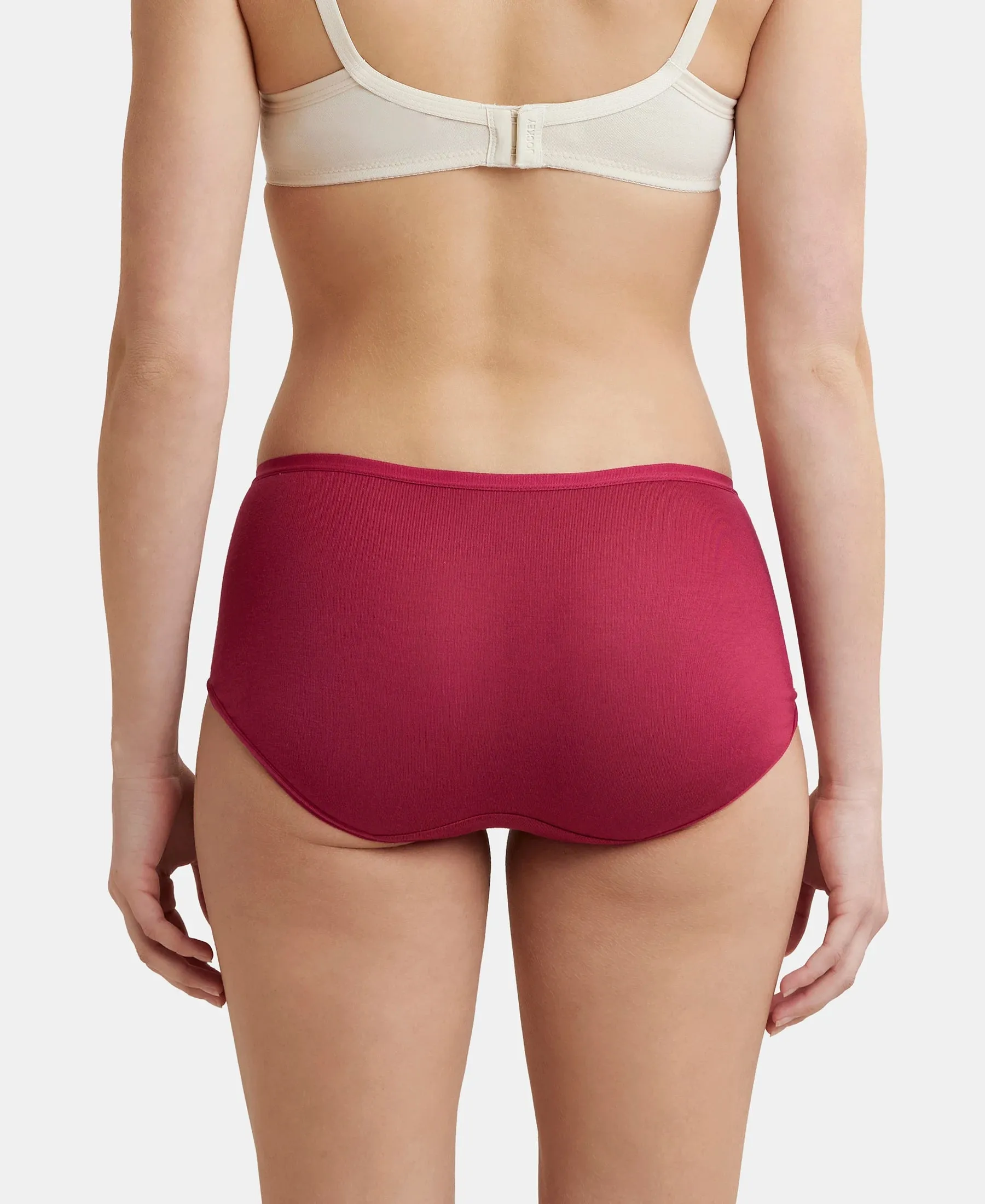 Full Coverage Micro Modal Elastane Stretch Full Brief With Exposed Waistband and StayFresh Treatment  - Anemone