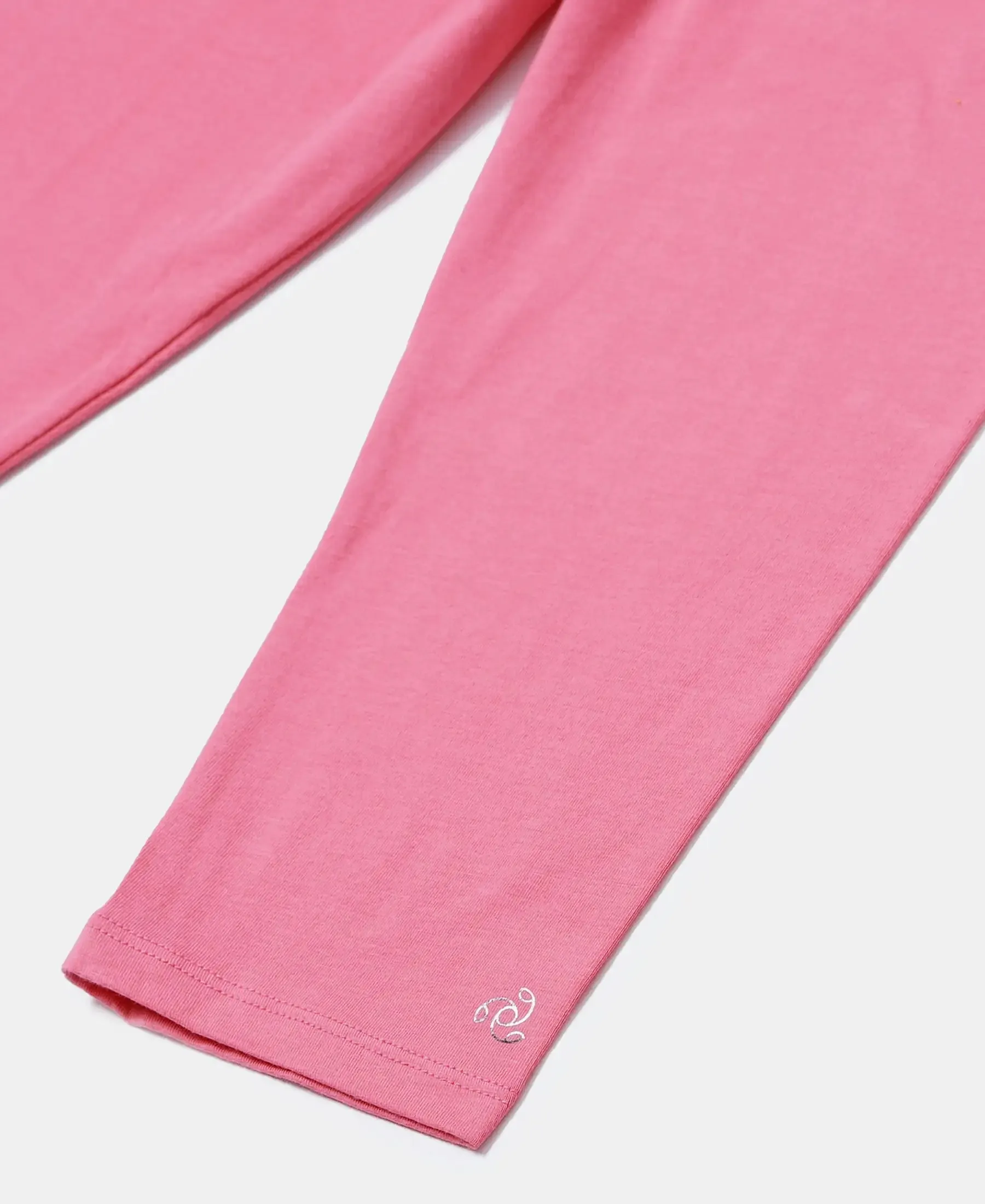 Girl's Super Combed Cotton Elastane Stretch Capri - Pink Carnation