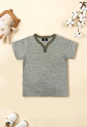 Green/White Granded Tee