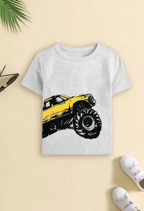 Haider Grey Printed Crew Neck