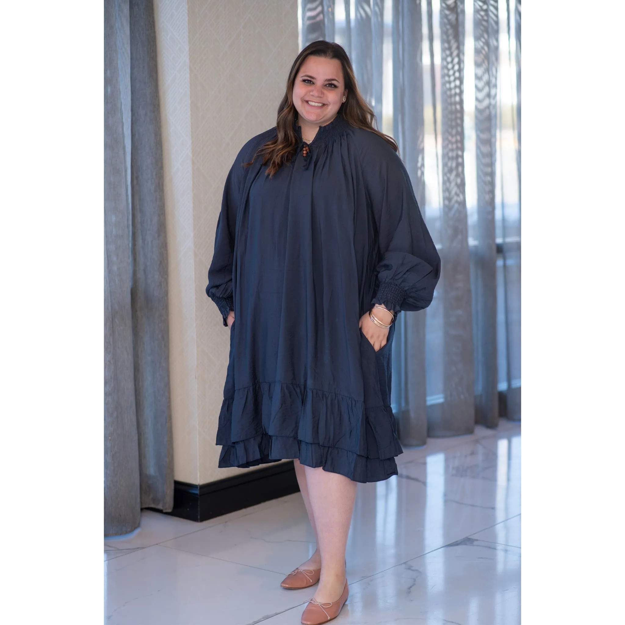 Hannah Dress Navy