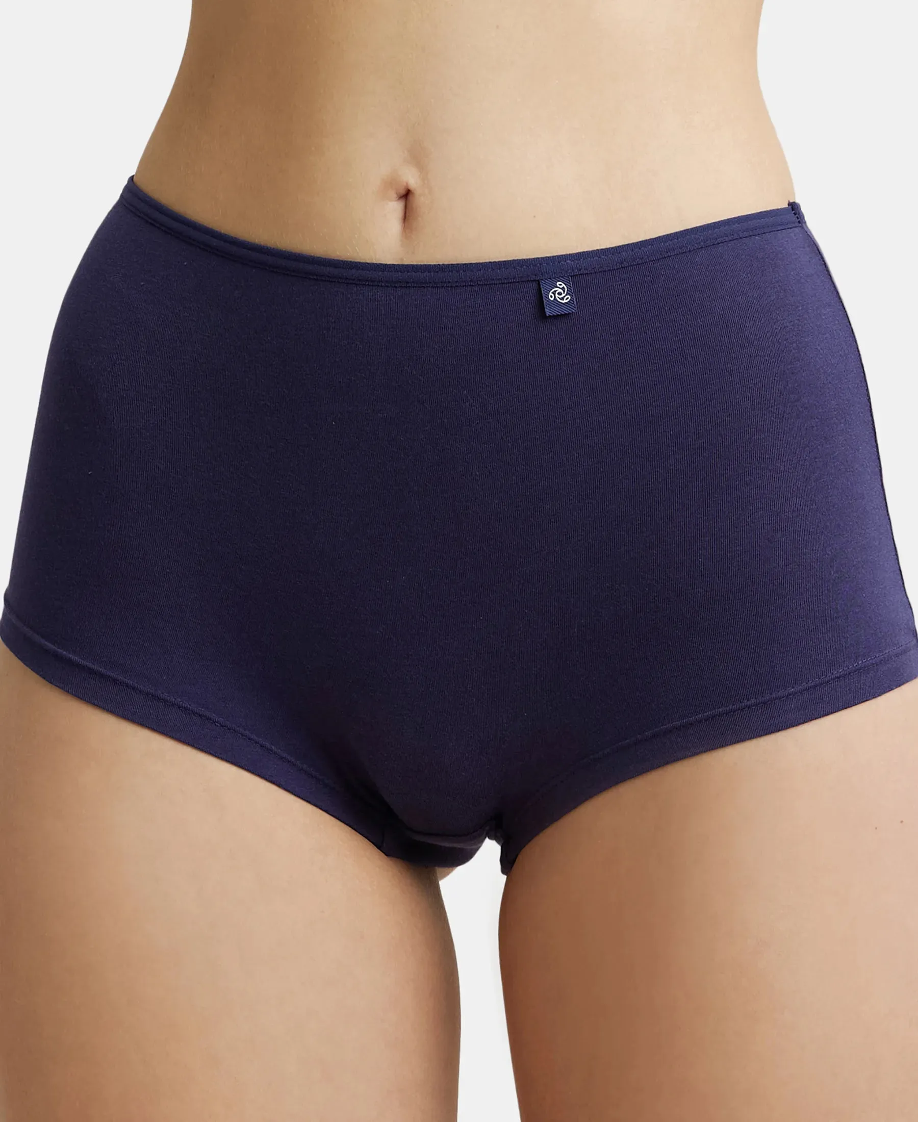 High Coverage Super Combed Cotton Elastane Stretch Boy Leg With Concealed Waistband and StayFresh Treatment - Classic Navy