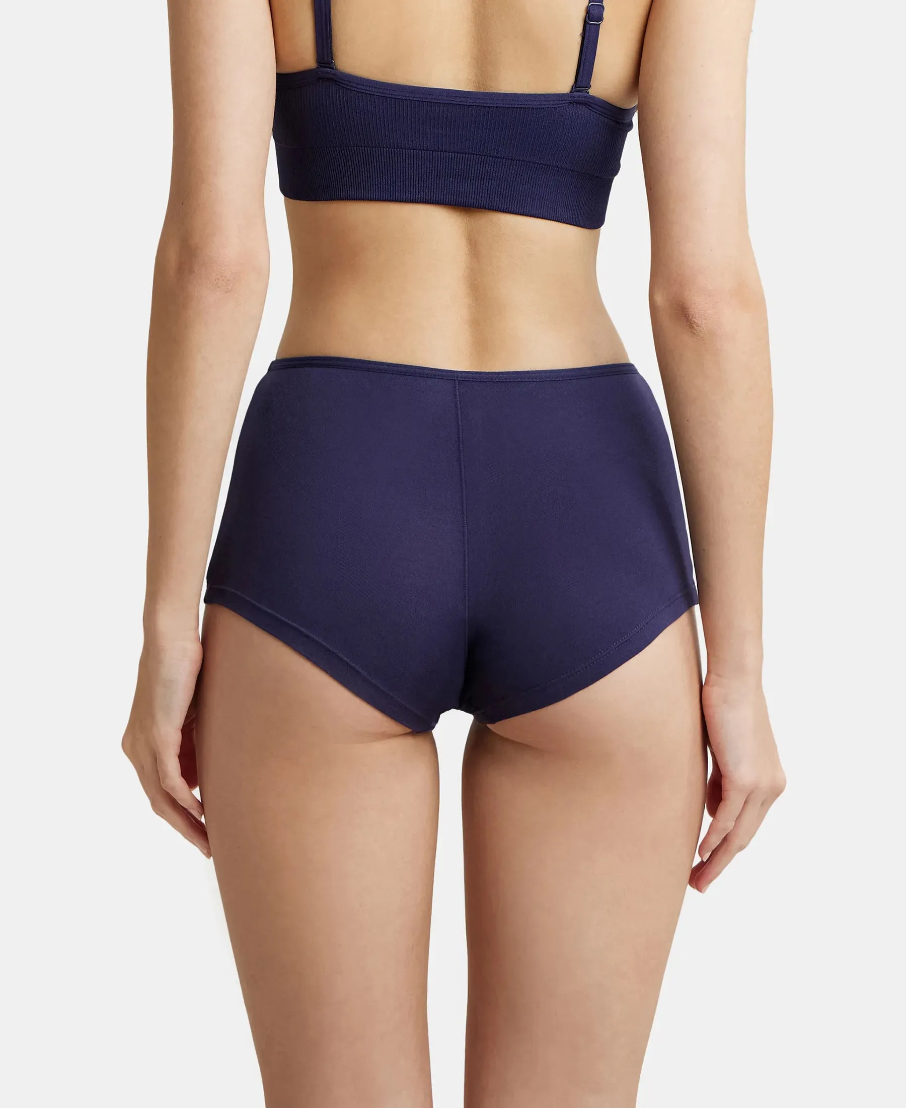 High Coverage Super Combed Cotton Elastane Stretch Boy Leg With Concealed Waistband and StayFresh Treatment - Classic Navy