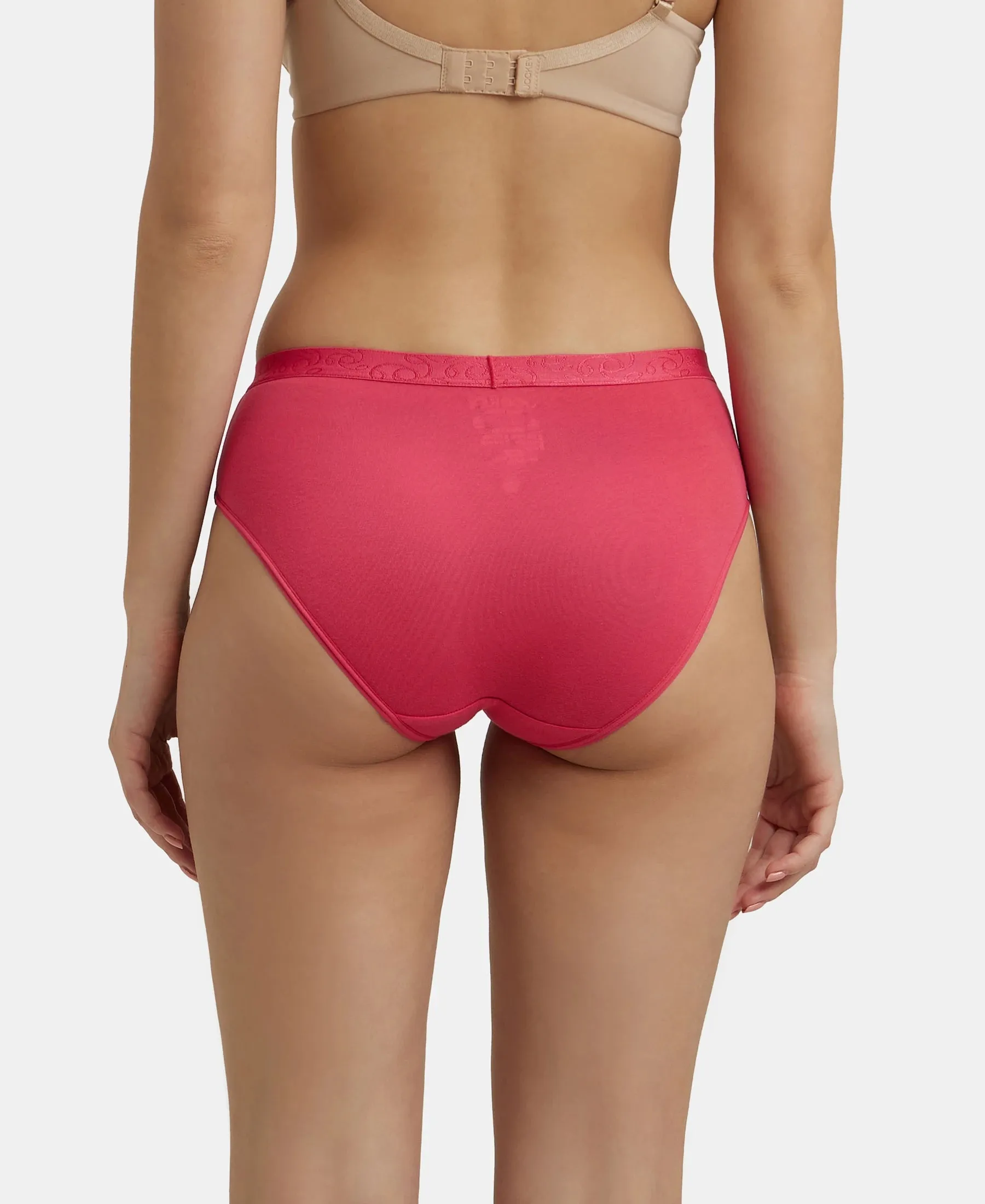 High Coverage Super Combed Cotton Elastane Stretch Hipsters with Ultra soft Exposed Waistband - Assorted