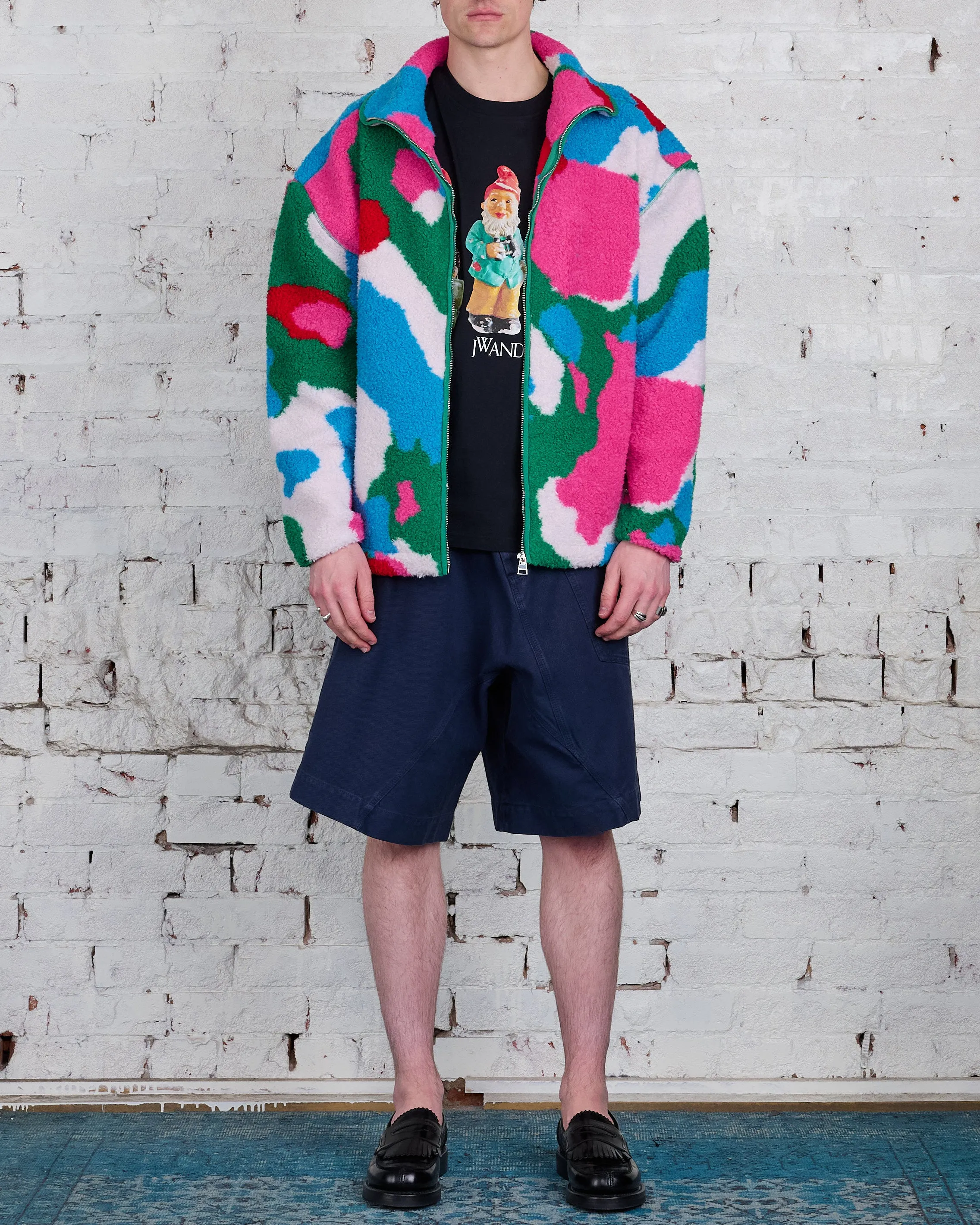 JW Anderson Graphic Fleece Jacket Pink/Multi