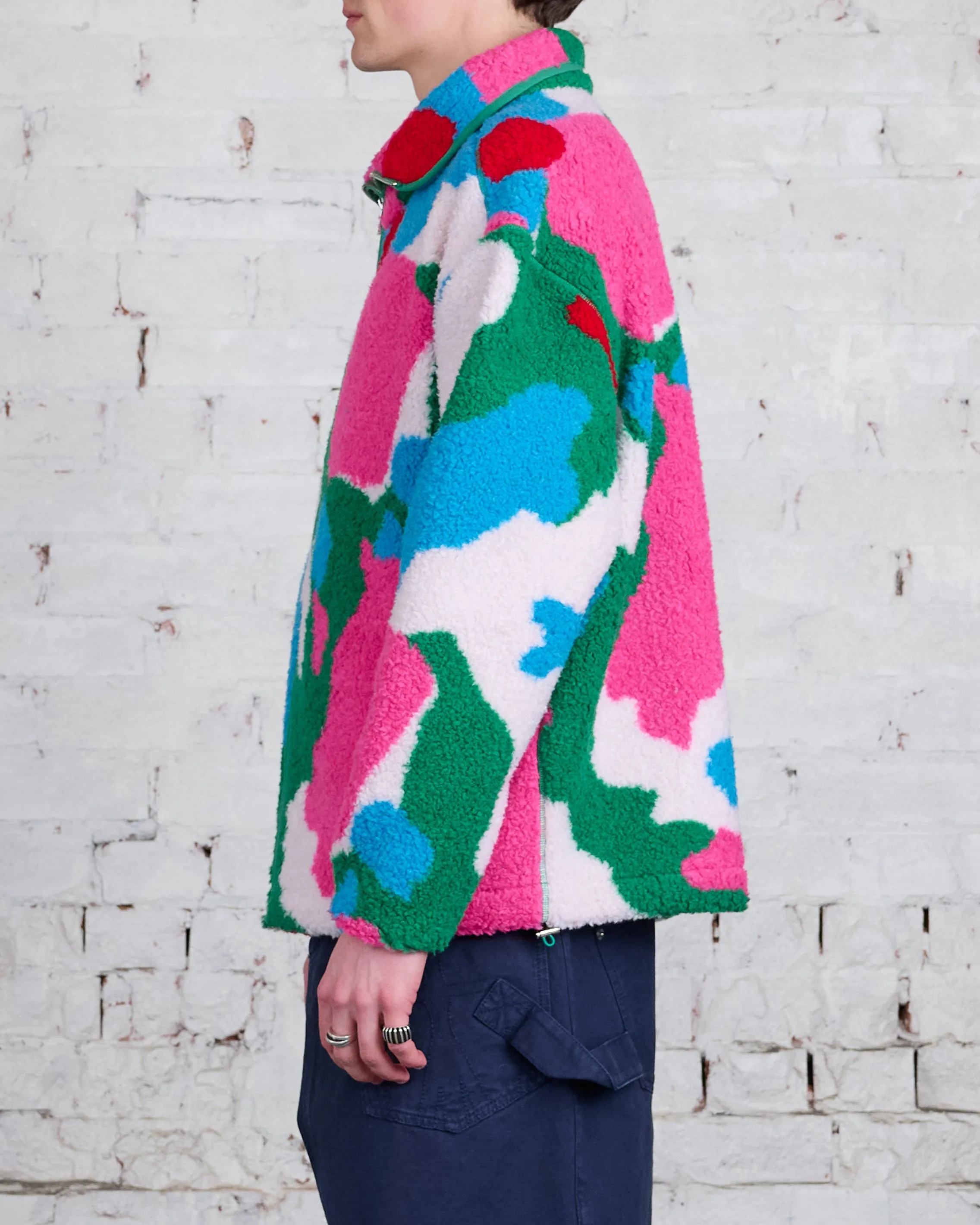 JW Anderson Graphic Fleece Jacket Pink/Multi