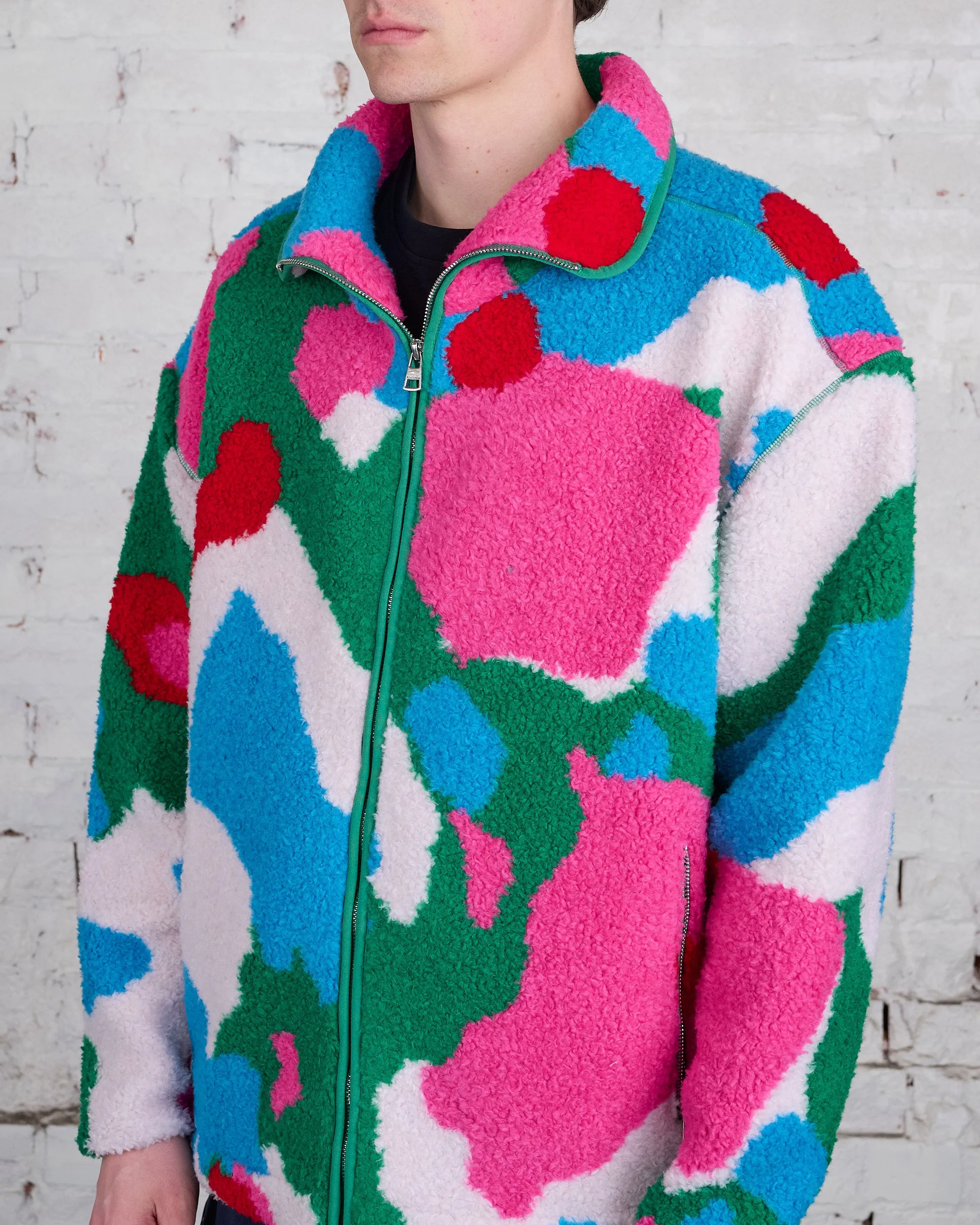 JW Anderson Graphic Fleece Jacket Pink/Multi