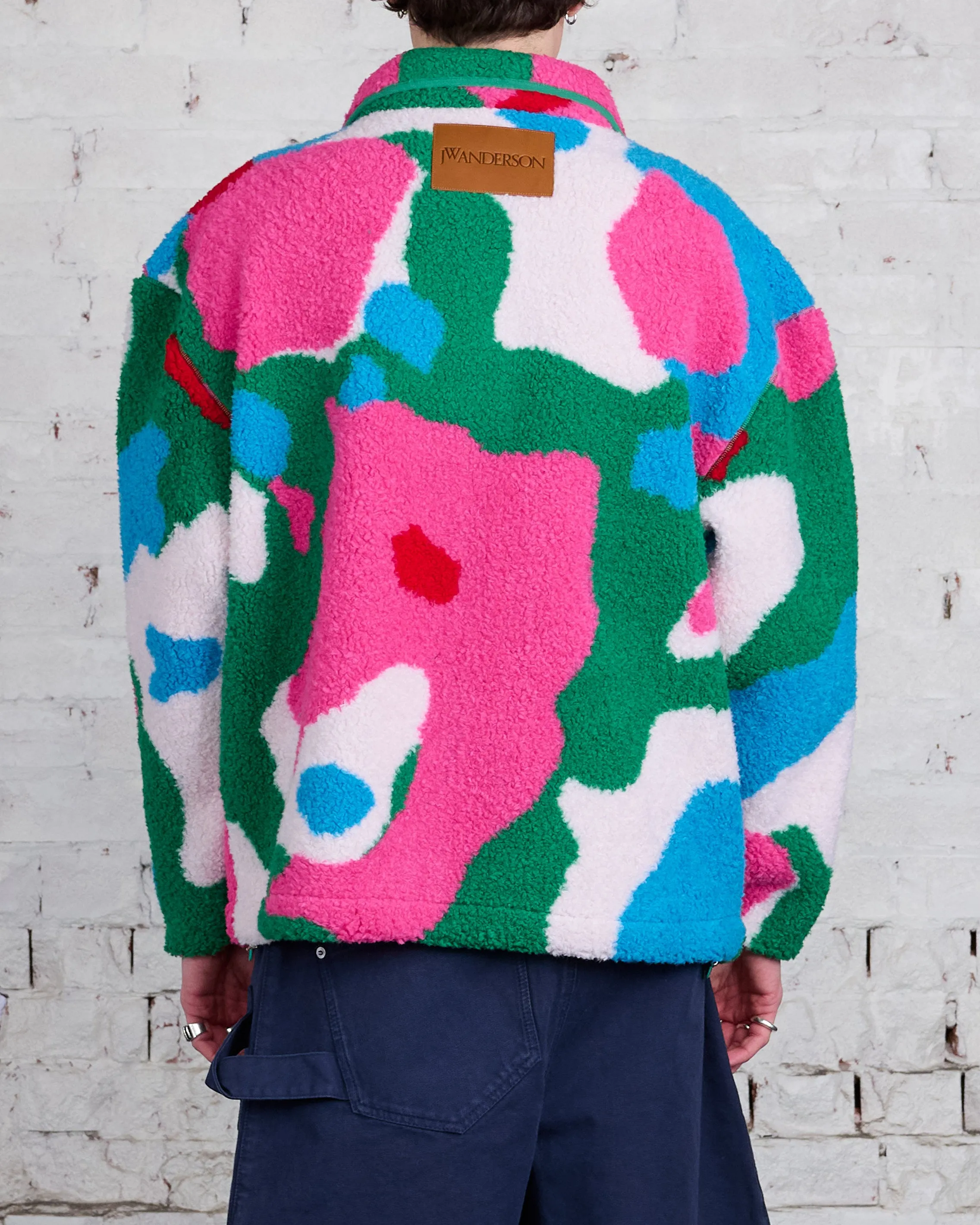 JW Anderson Graphic Fleece Jacket Pink/Multi