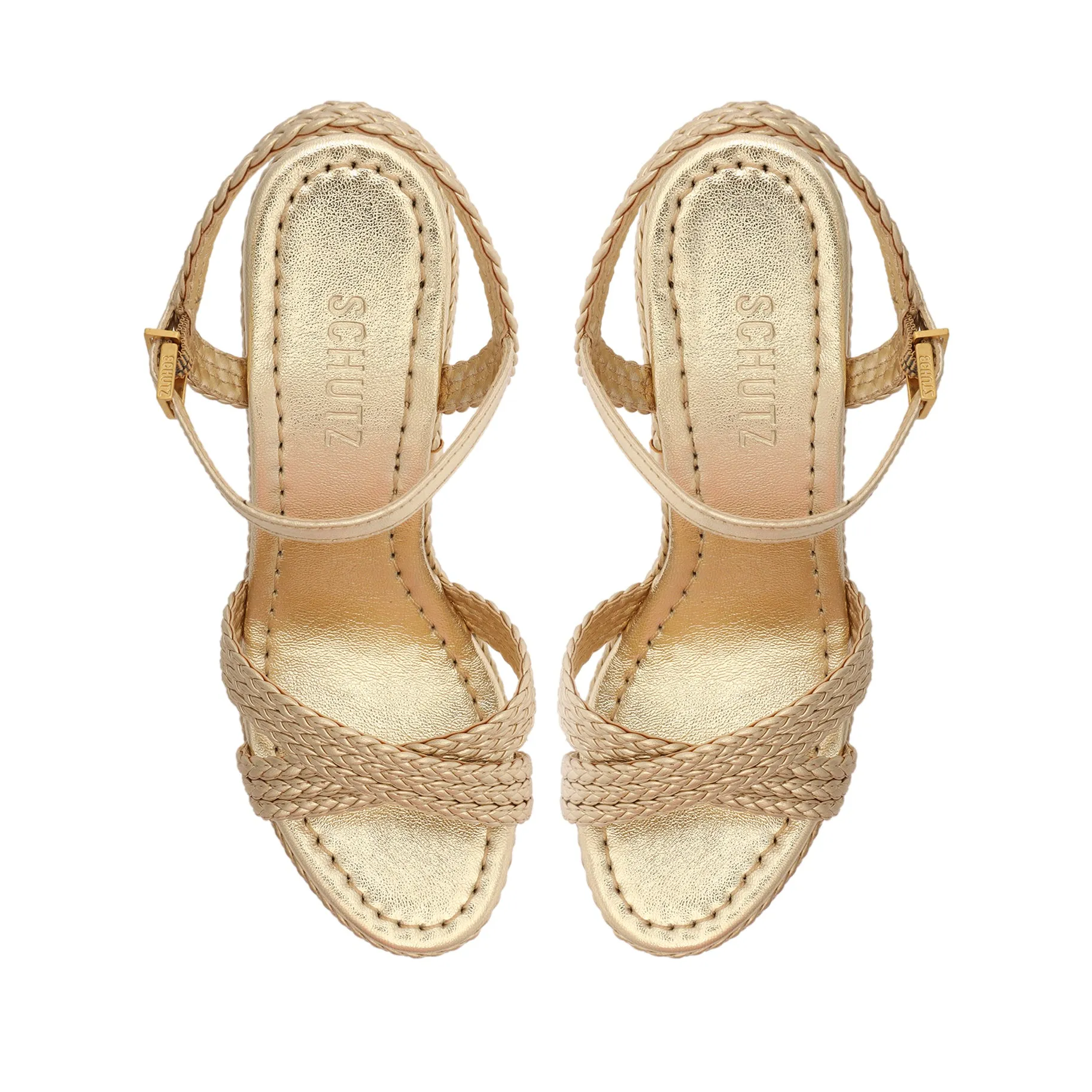 Karima Cutout Metallic Nappa Sandal