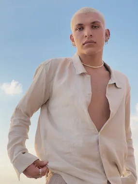 Linen button shirt  BEIGE