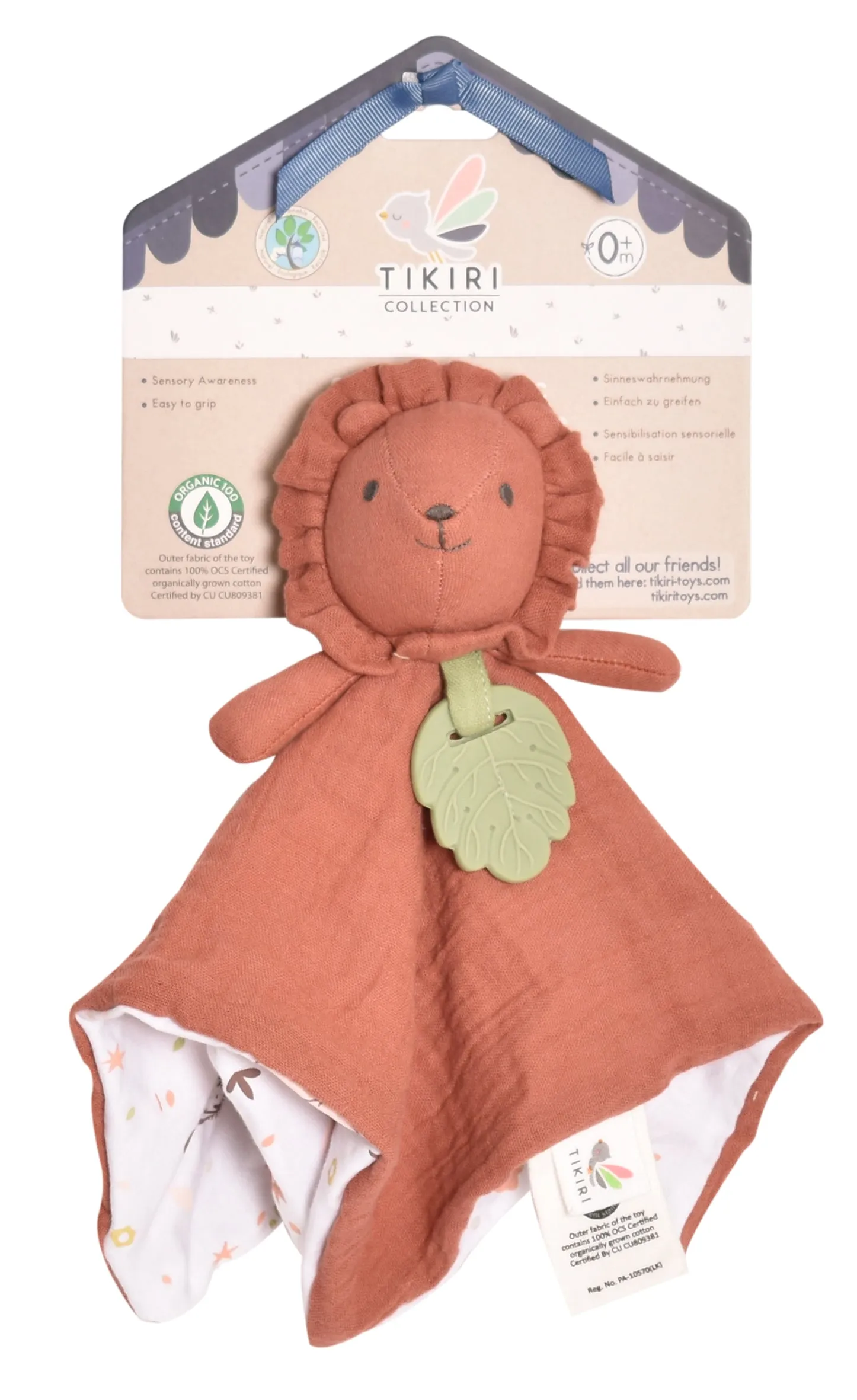 Lion Lovey with Rubber Teether