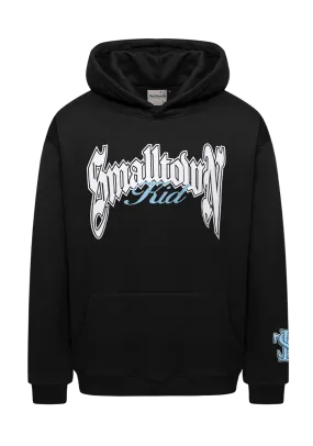 Logo Curved Print Hoodie