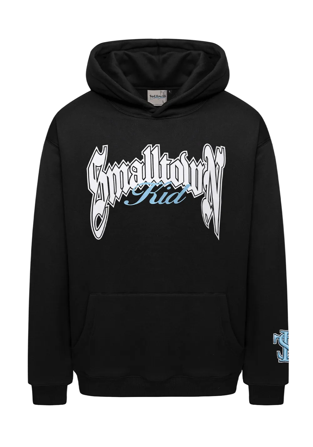 Logo Curved Print Hoodie