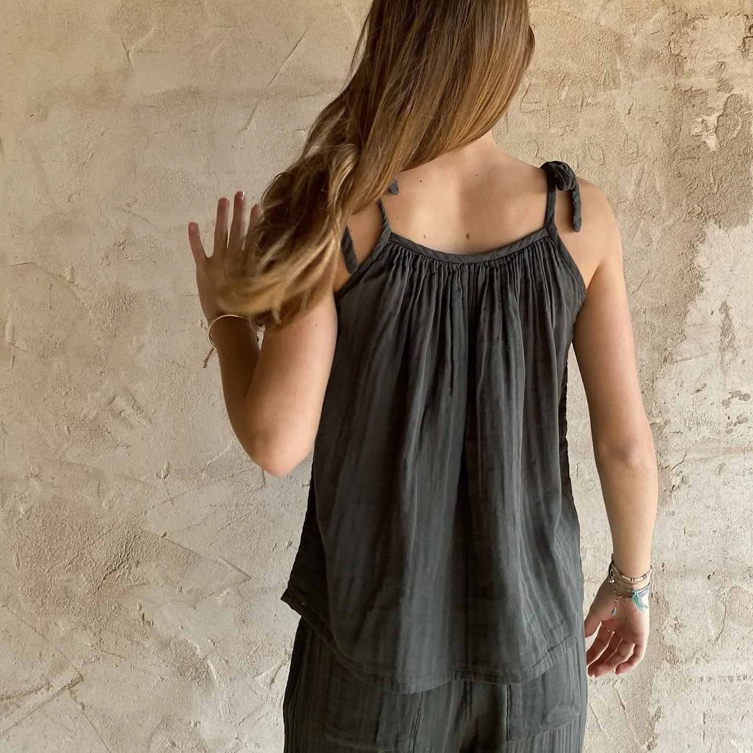 Mia Top - Women - DS Double Saloo - S021 Dark Green Grey