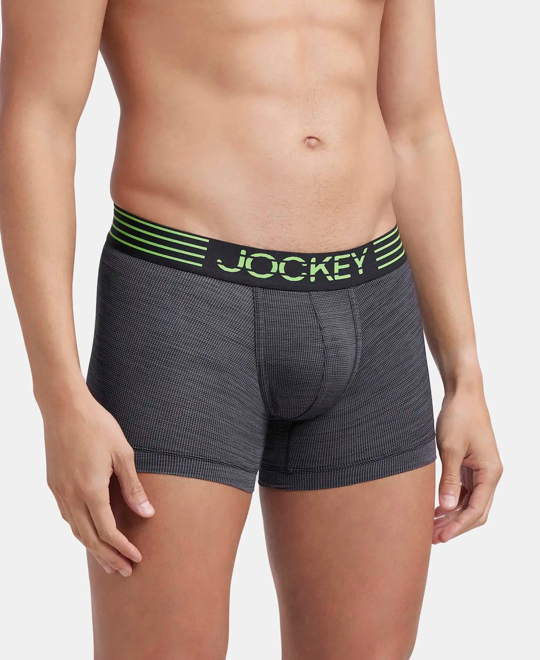 Microfiber Mesh Elastane Stretch Performance Trunk with StayDry Technology - Black