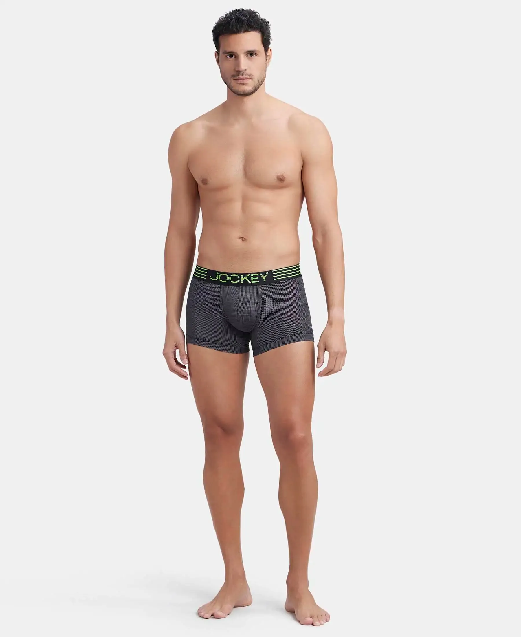 Microfiber Mesh Elastane Stretch Performance Trunk with StayDry Technology - Black
