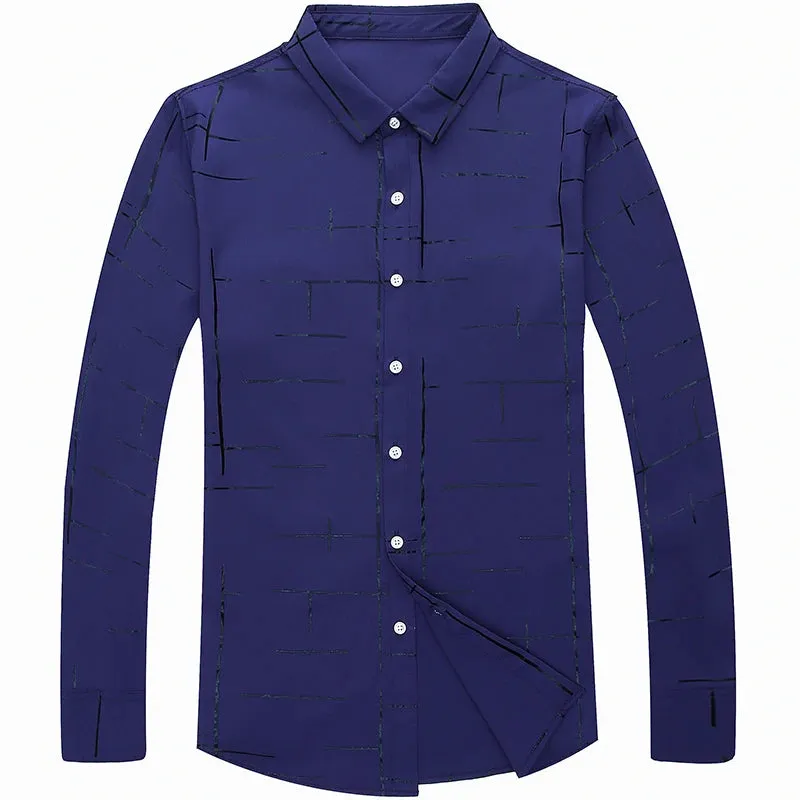 Miesten Casual Ruudullinen Kauluspaita