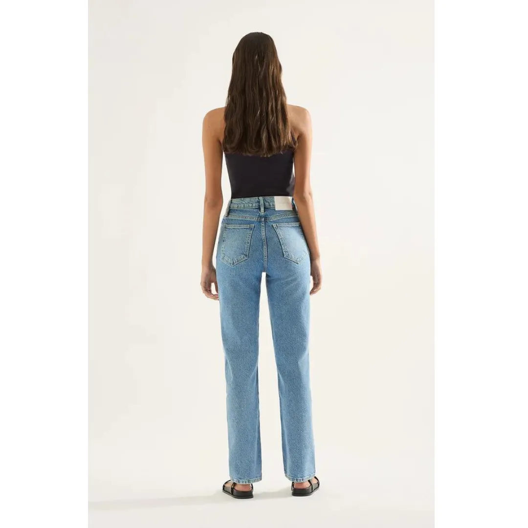 OUTLAND DENIM Zoe High Straight Jean, Cadence Blue