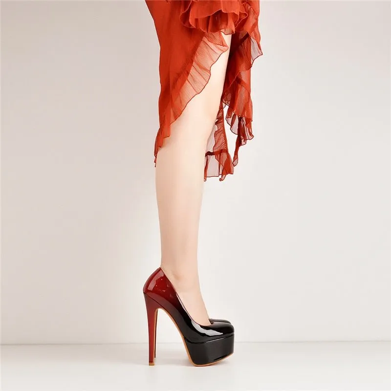 Pumps Queen Tigers (Red and black)